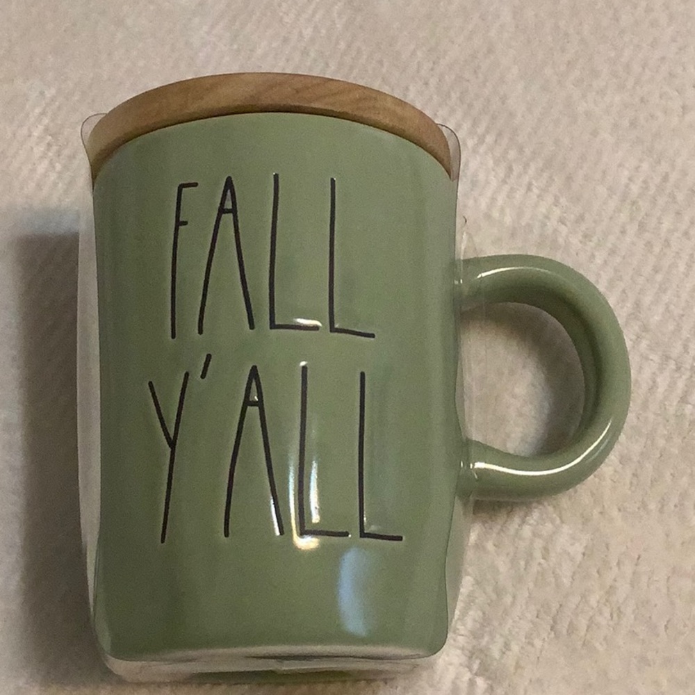 🆕 Rae Dunn FALL Y’ALL Large mug with cellar topper